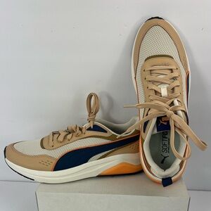 PUMA AMPLIFIER RETRO DESIGN FOR OPTIMAL COMFORT TAN BLUE ORANGE COLORS SIZE 10.5